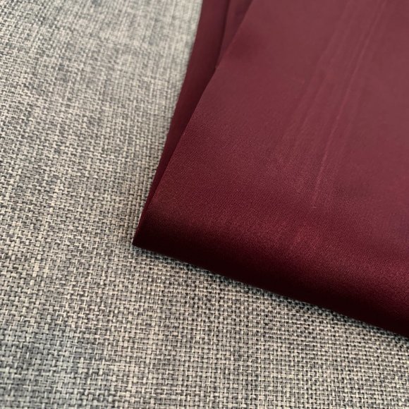 Katherine Kelly Cranberry Red Satin Dressy Pants Pleated‎ Hem Size 10 Lined - Picture 12 of 14